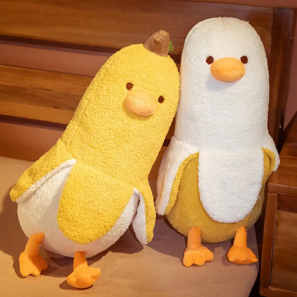 Hugging Pillow Banana Duck Doll Plush Toy Full Furry Stuffed Doll Toy Sofa Cushion Bedroom Pillow Lumbar Pillow Home Decor