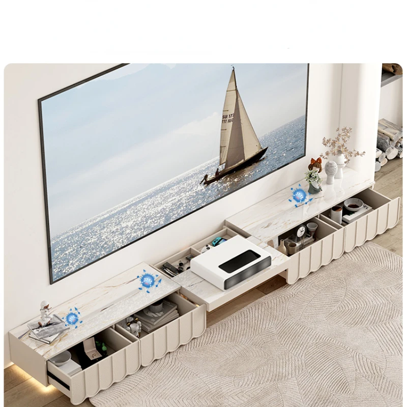 

Lengthened Electric Laser TV Cabinet Advanced Sense Strip Low Cabinet Film and Television Cabinet Combination 2.4