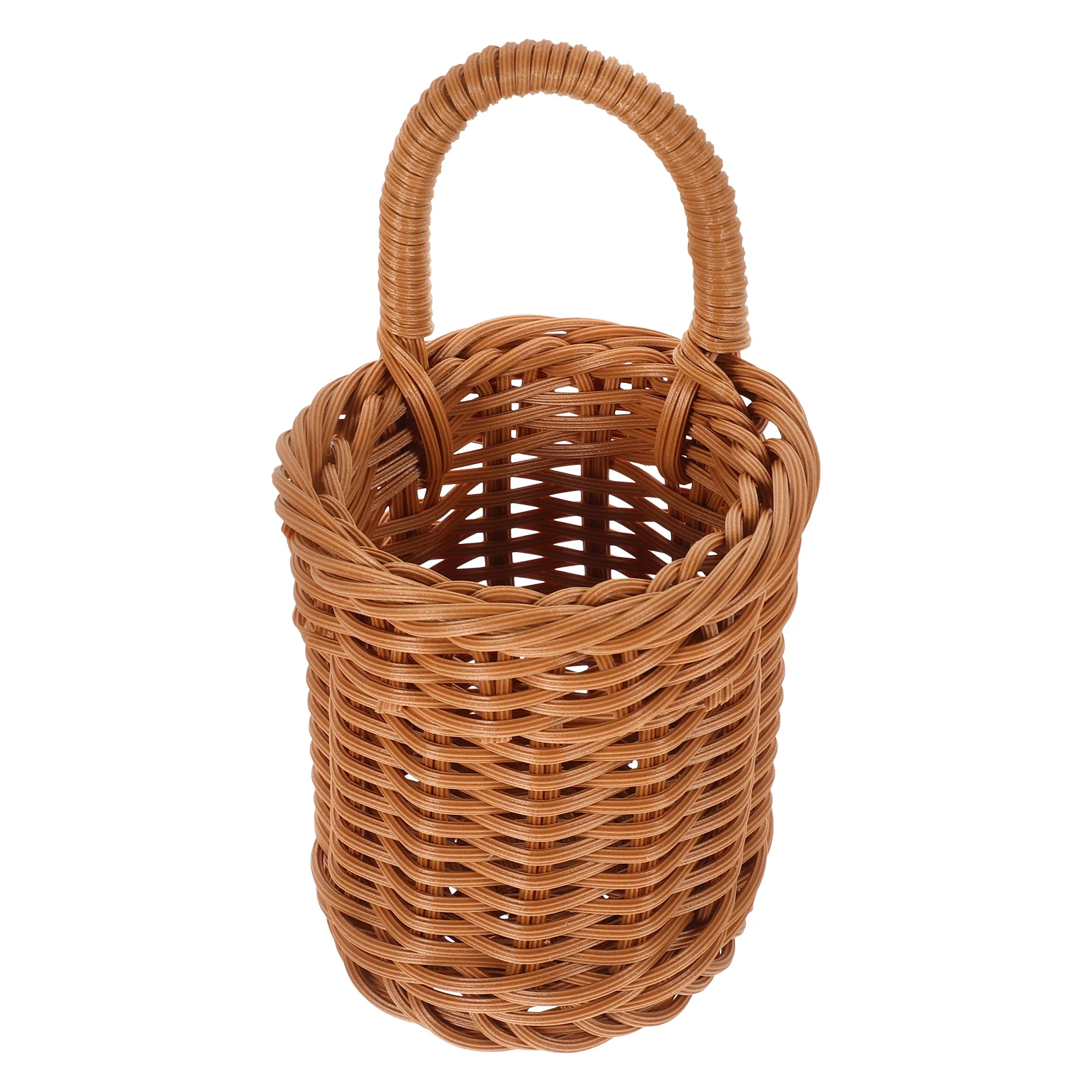 

For Kitchen Storage Garlic Onion Organizer Hanging Vegetable Space-Saving Wall Mounted Woven Holder Small Basket Wall