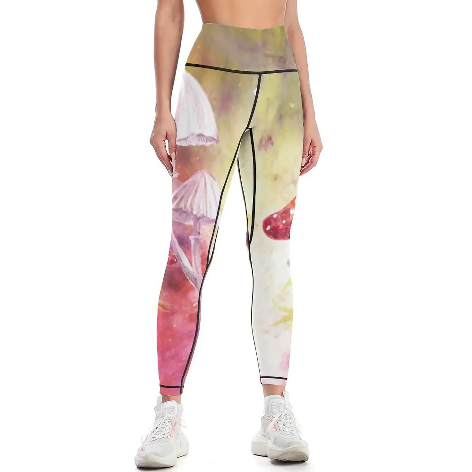 

fantasy landscape magic mushrooms Leggings Jogger pants active wear sports for Sports female Womens Leggings