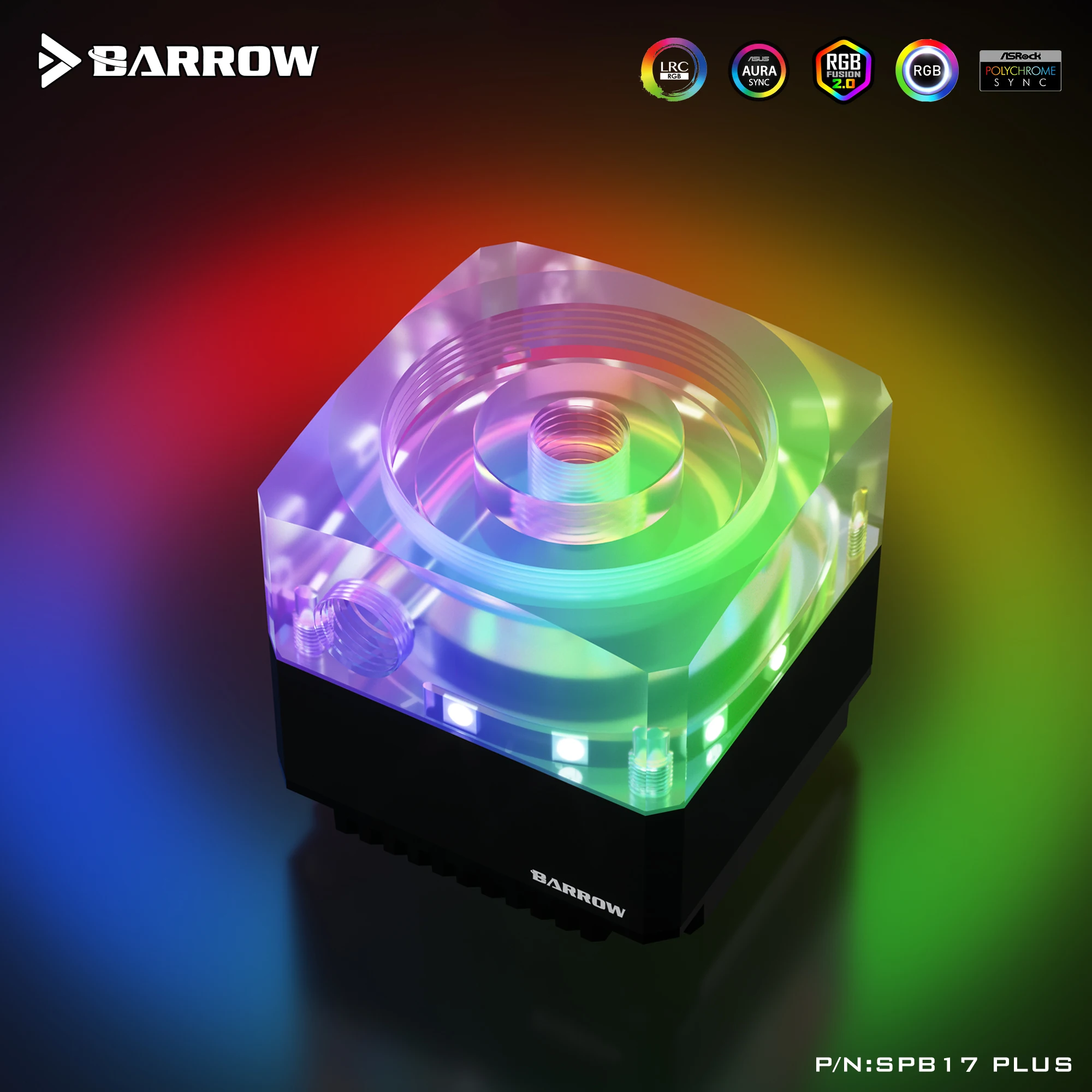 Barrow SPB17 plus 17W PWM Pump LRC 2.0 with Aluminum Radiator Cover - Requires Reservoir for Installation Gaming CPU Liquid Cool