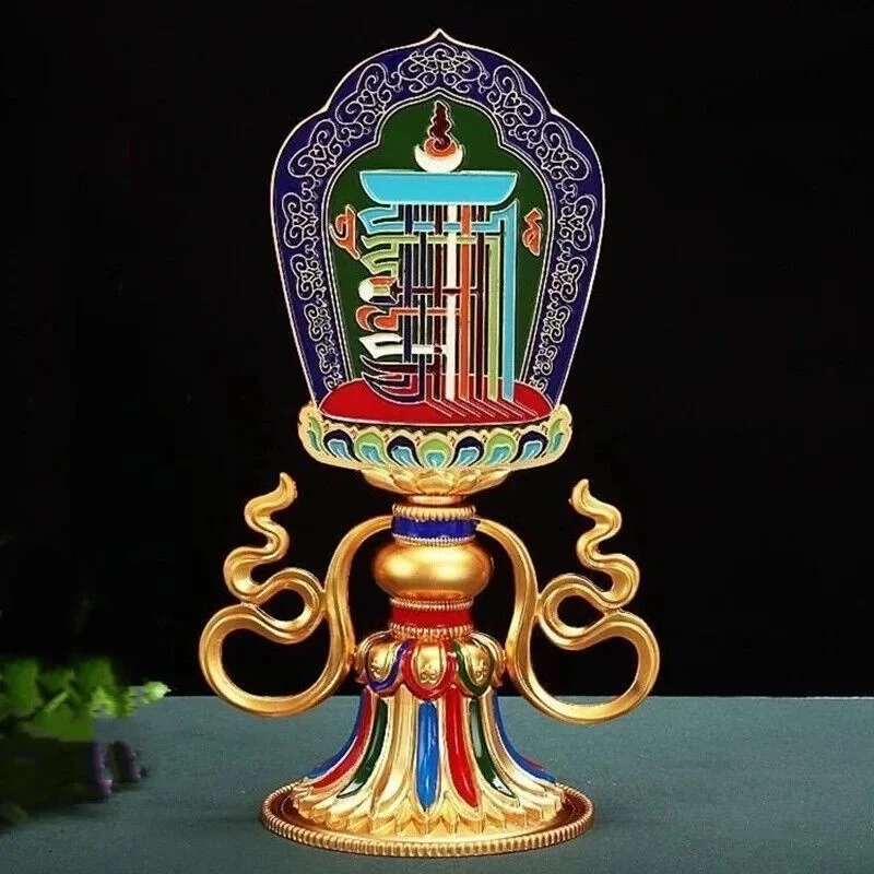 Multicolor Tibetan Buddhism Alloy Engraving Ten Phase At Ease