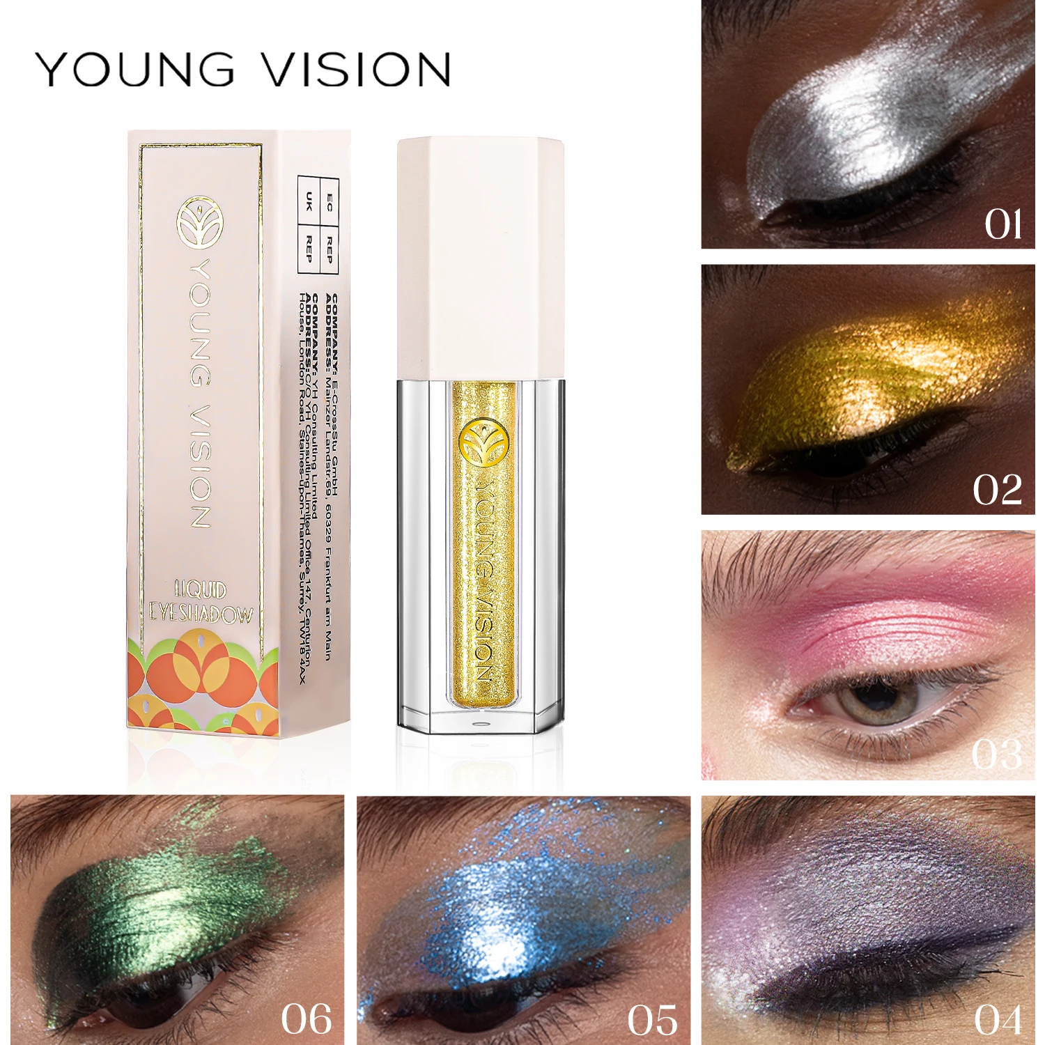 12-Color Shimmering Liquid Eyeshadow Set, Brightening Pearlescent and Matte Shades, Long-Lasting, High-Pigment Eye Makeup