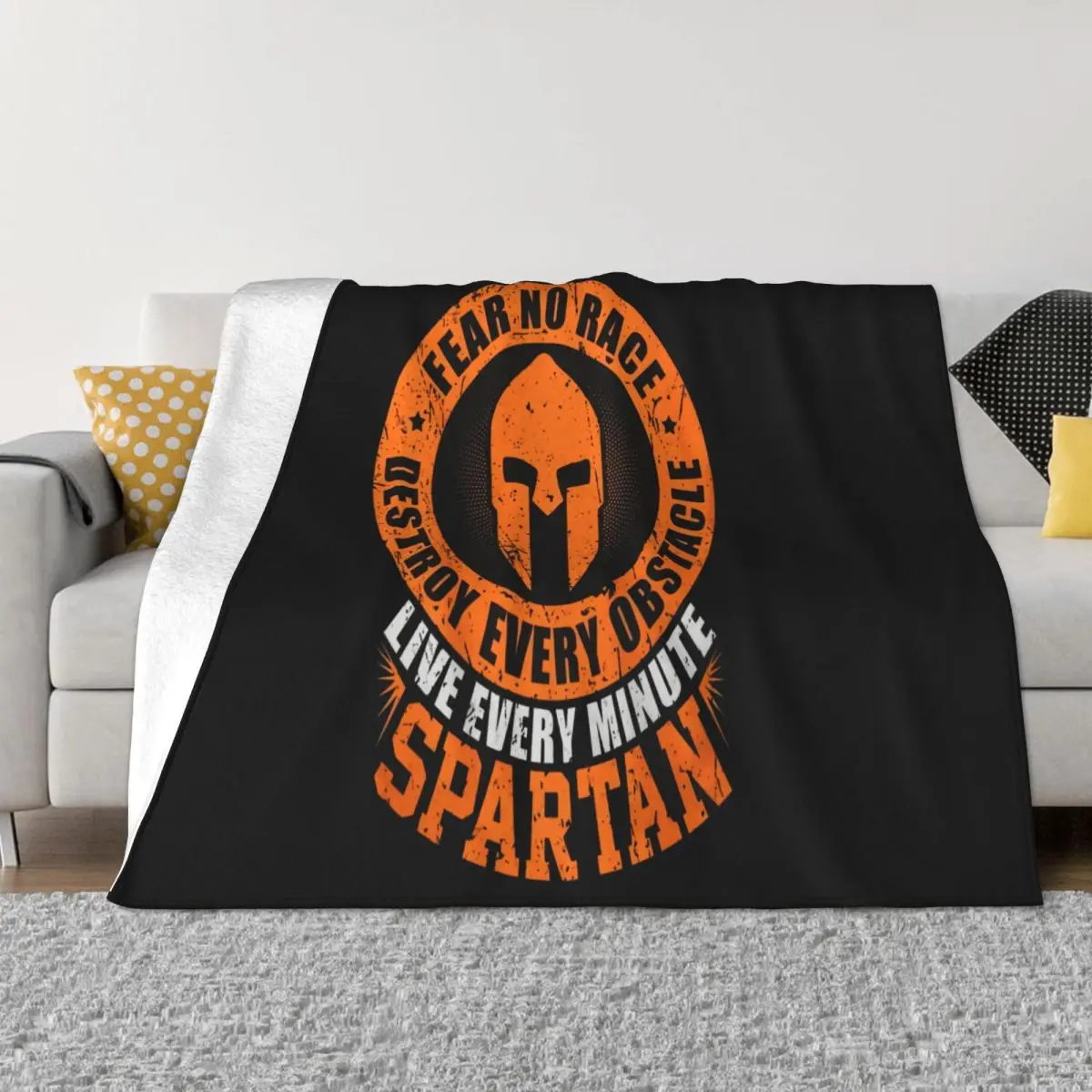 Men Spartan Fear No Race Women T Famous Graphic Letter Teenage Customiz Brand Womens Surprise Throw Blanket