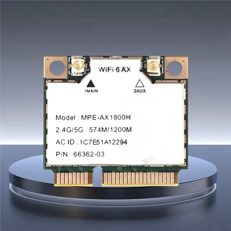 Reliable-Wifi 6 Dual Band Wifi 6 Bluetooth 5.2 Card MPE-AX1800H Mini PCI-E 2.4Ghz / 5Ghz Bluetooth 5.2 With Antenna Fast For Lap