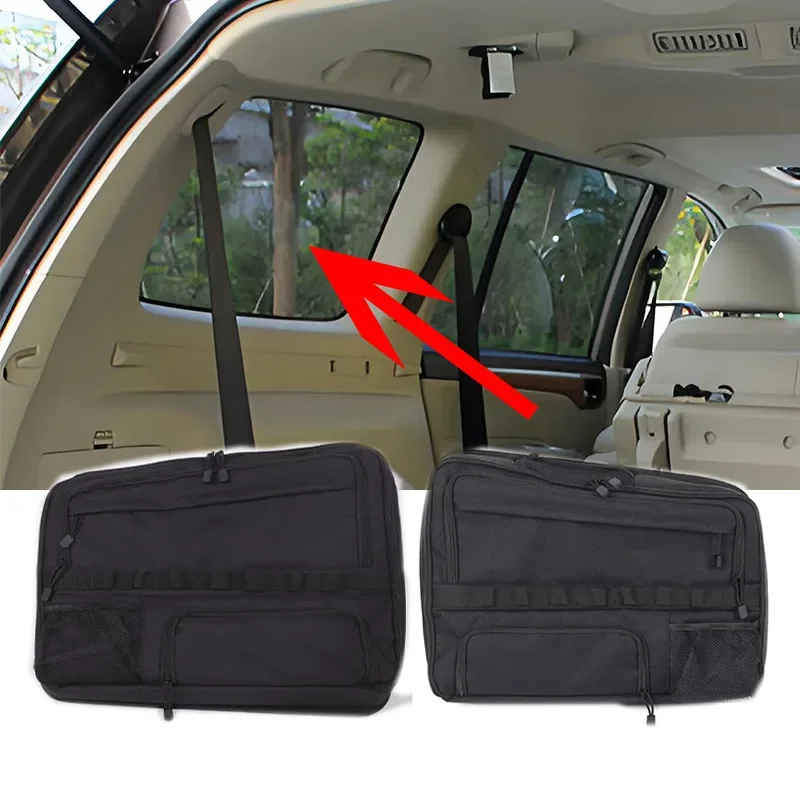 

For Mitsubishi Pajero 2007-2020 Car Trunk side window storage bag Multifunctional storage bag Car Accessories