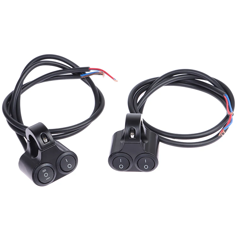 Aluminum Alloy 12V Motorcycle Handlebar Control Switch Dual Button Control Headlight Flasher Speaker Switch 2 Choice