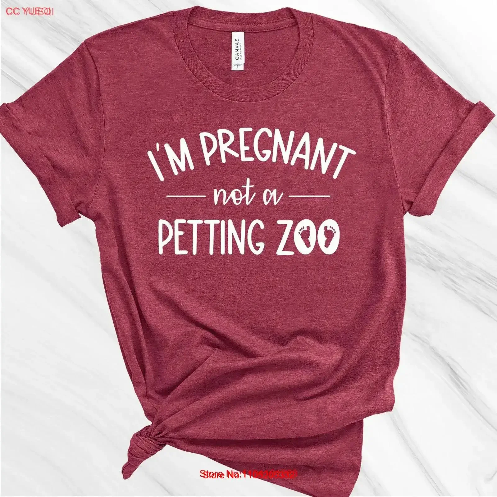 I'm Pregnant Not a Petting Zoo T Shirt Maternity Funny Pregnancy vintage Washed Unisex Comfortable fashion Versatile streetwear