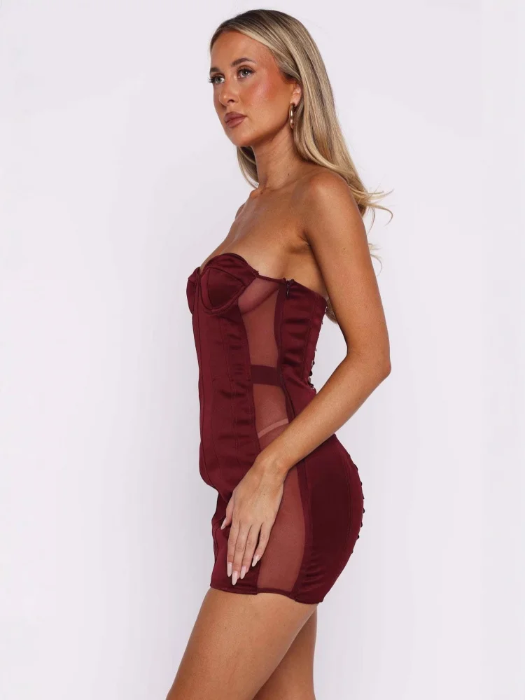 

Slim Fit Street Sle One oulder Pure Color Women's Dr Sexy High Waist Polyester Summer Wrap around Zipper Closure Gown