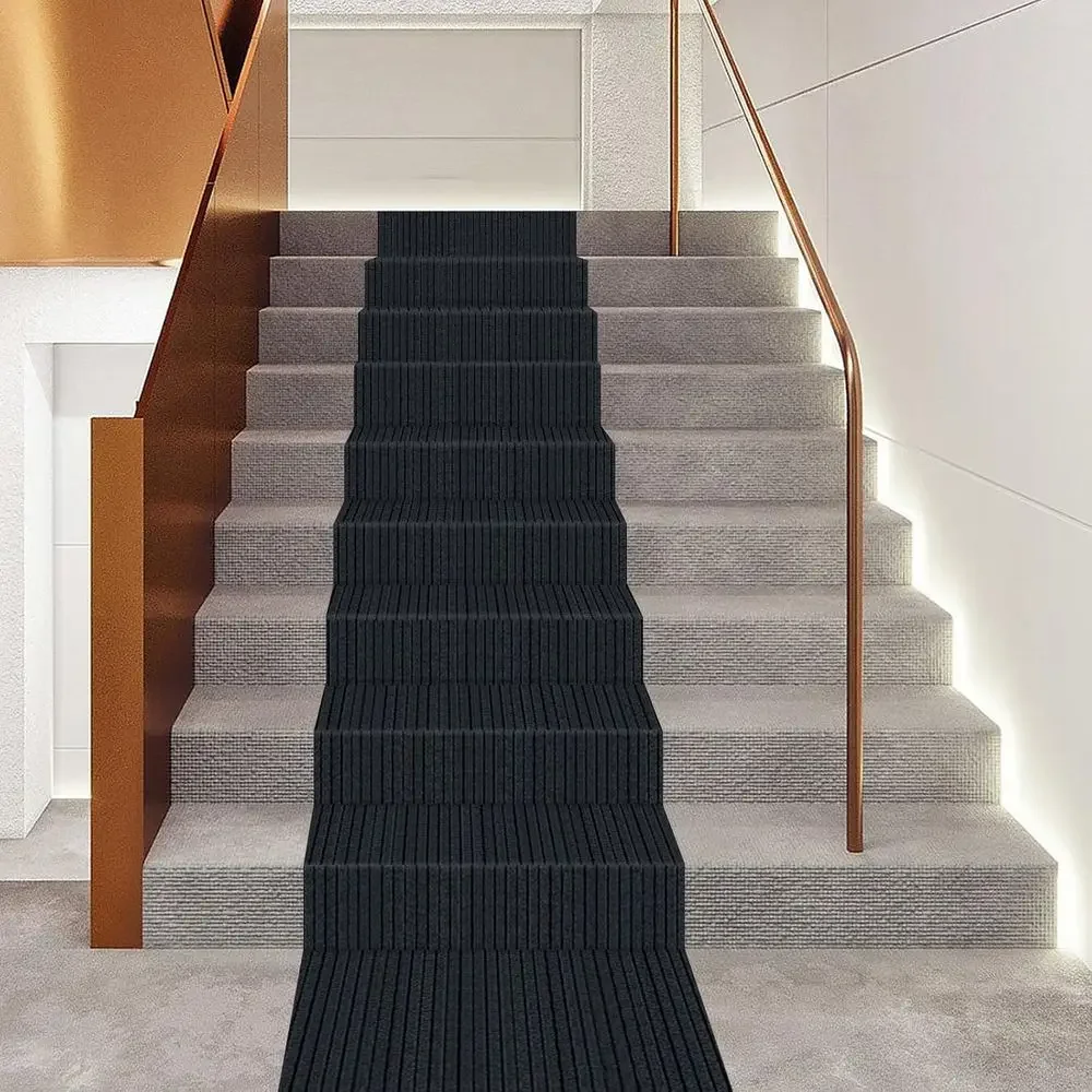 Large 6m x 20t Non-Slip Stair Runner Rug, Protective Carpet for Hallways and Stairs, Suitable for Indoor Use in Living Rooms, Be