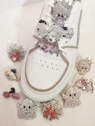 Jewelry Shoelaces Charms Bling Rhinestone Shoe Clips Buckle Accessories Women Sneakers Laces Decorations Xmas Halloween Decor