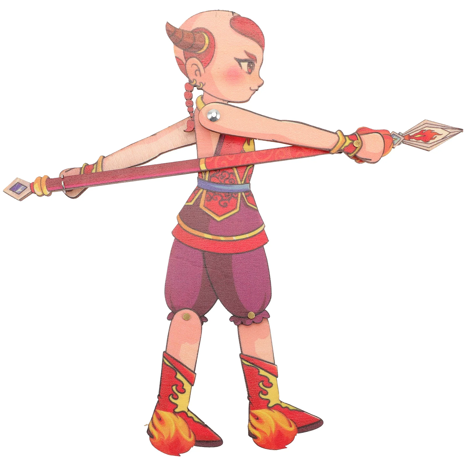 หุ่นเชิดเงาไม้แบบดั้งเดิมของจีน ของเล่นเสริมพัฒนาการ งานฝีมือสำหรับการแสดงบนเวที เหมาะสำหรับเด็กและผู้ใหญ่