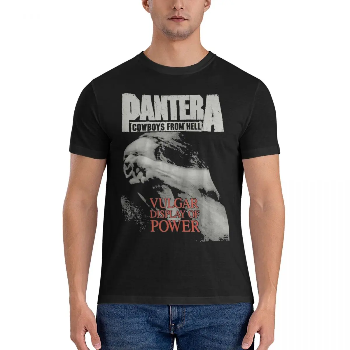 Men\'s Metal Band Rock Music T Shirts Cotton Clothes Summer Vintage Short Sleeve T-Shirt O Neck Hippie Pantera Tshirt New Arrival