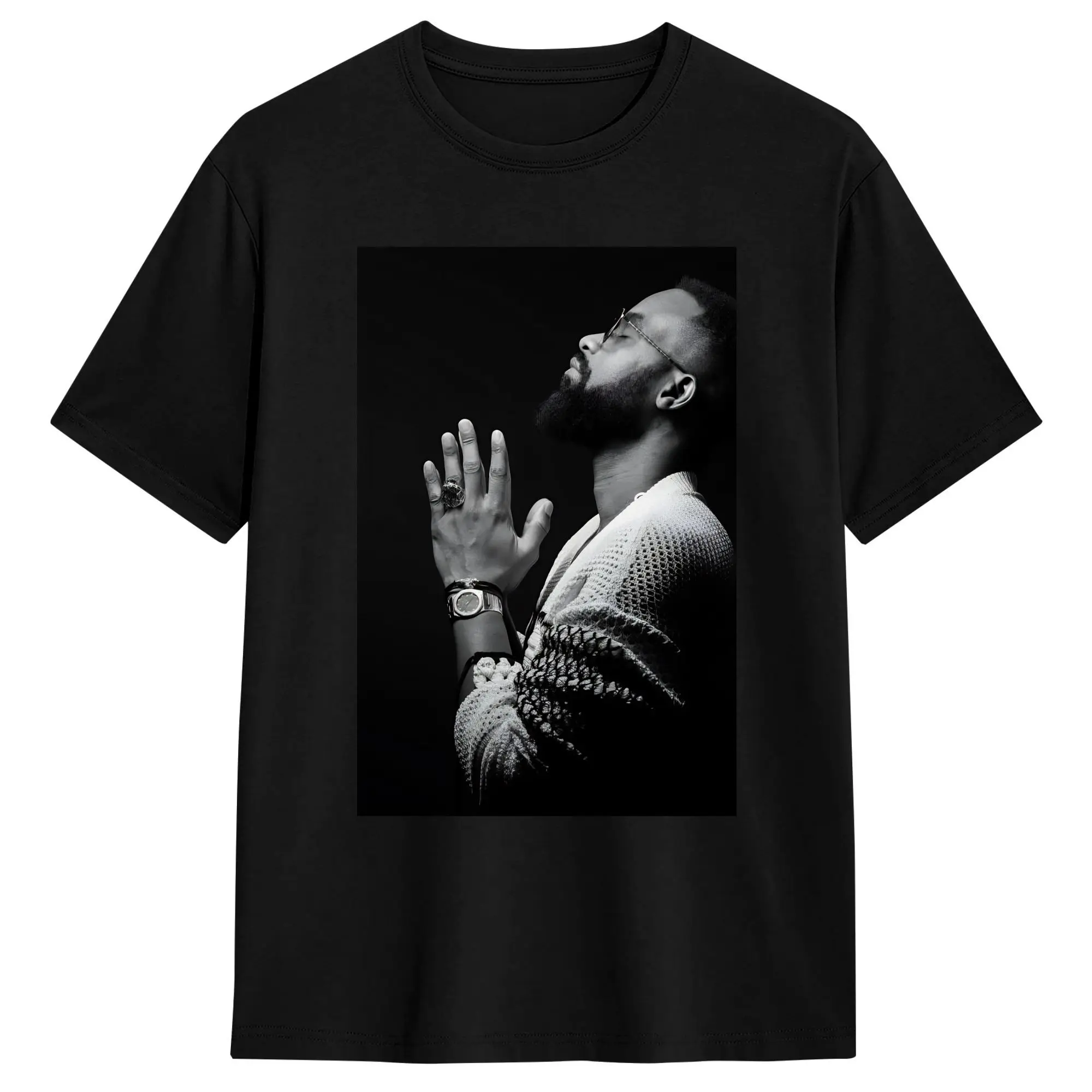 Fally Ipupa Musician Pure Cotton T-Shirt For Men Summer  Vintage T Shirts Breathable Novelty Tees Oversized Loose Tops