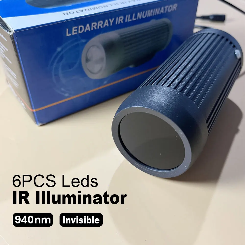 New 940nm Black Invisible IR Fill Light Red Night Vision LED IR Illuminator For CCTV Monitoring Camera Auxiliary Light Source