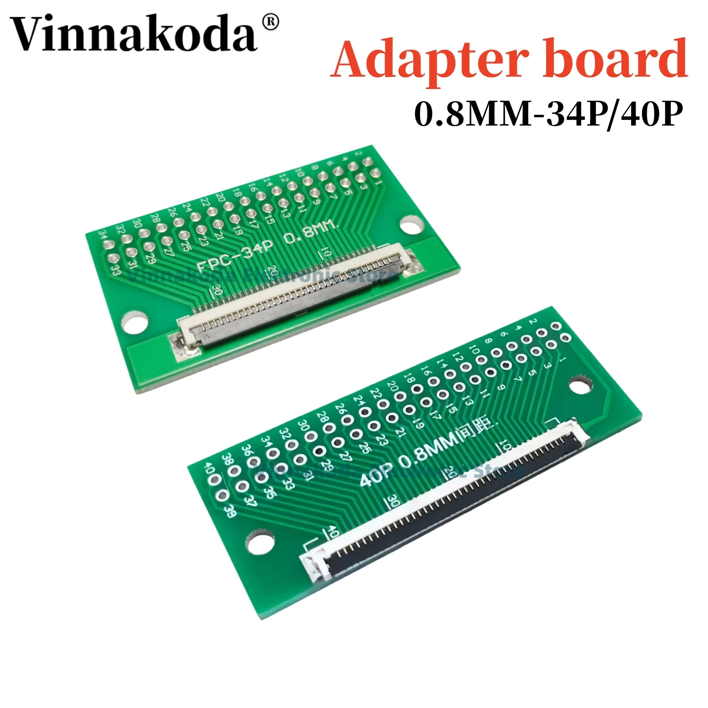 FPC-34/40P switching board 0.8MM pitch to 2.54 Multifunctional test board Switching board circuit universal board