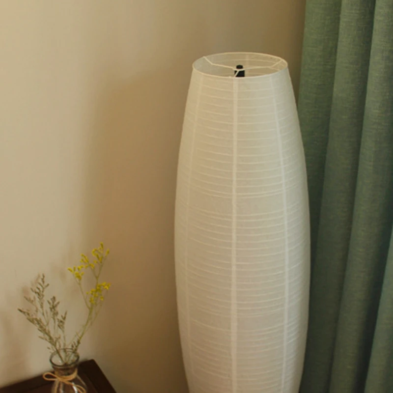 Rice Paper Floor Lamp Creative Tall Lampshade Living Room Decor Special Paper Stand Lights Beside Lampshade