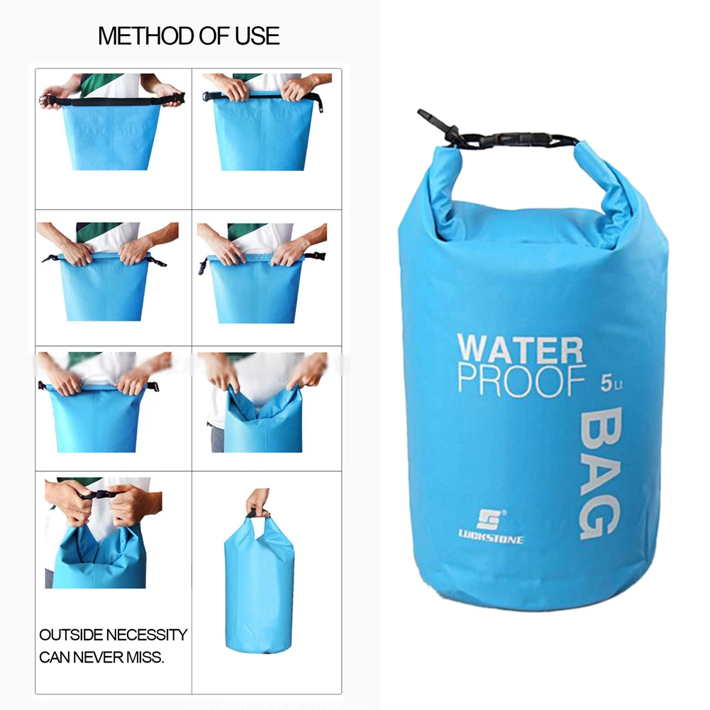 

5L Waterproof Dry Bag Sack Drifting Swimming Clothes Storage Bag Pack Ultralight Floating Boating Kayaking Water Bag Phone Case