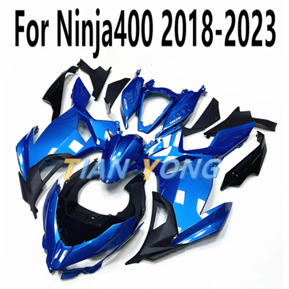 

Для Ninja400 2018-2019-2021-2022-2023 подходит для Ninja 400 капот кузова высокого качества Полный комплект обтекателей все синие жемчужины