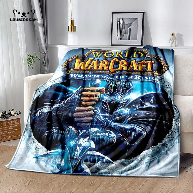 World Of Warcraft Burning Beautiful Printed sofa bed cover soft and hairy blanket plaid Soft Warm Flannel Throw Blankets Fans