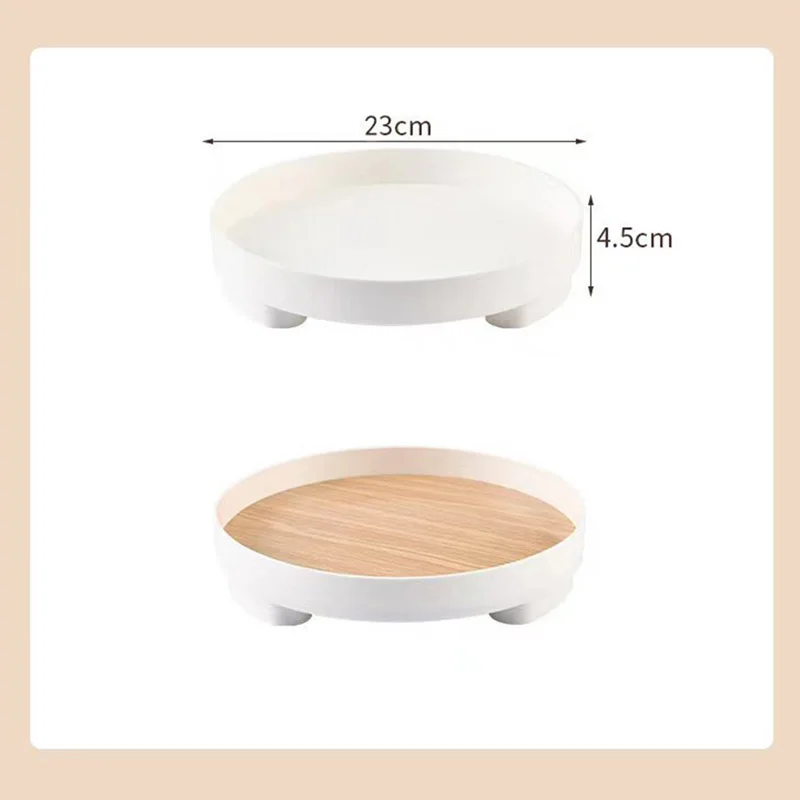 White Solid Wood Key Tray Entrance Hall Living Room Coffee Table Fruit Plate Storage Box Nordic Style Home Decoration 1pc