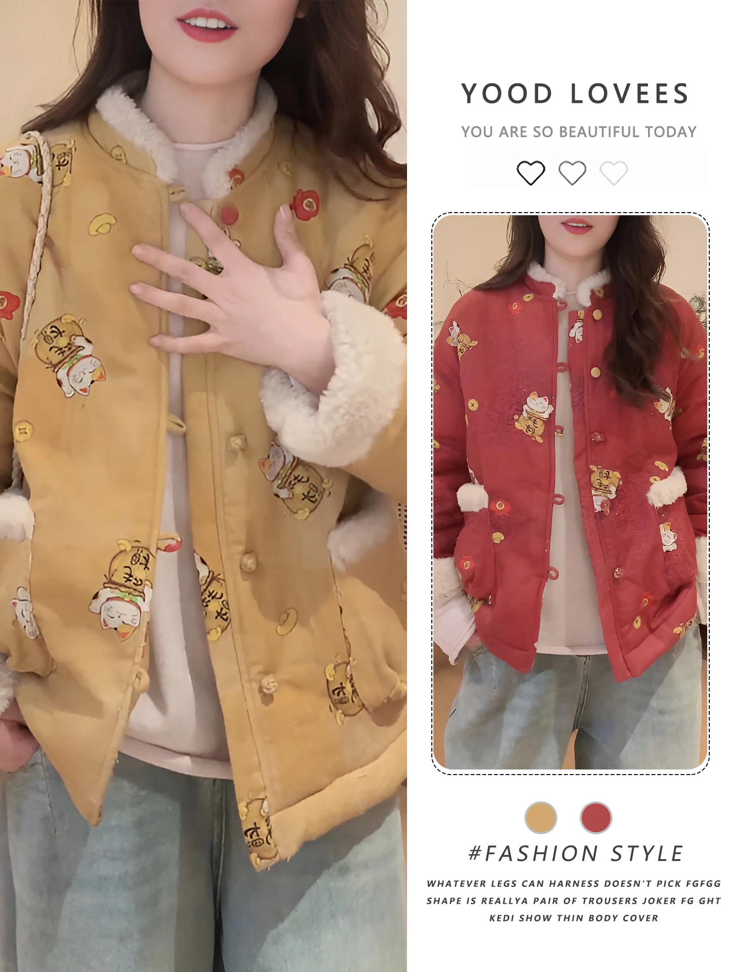 

Thickened Cotton Jacket Chinese Style Winter New Design Tang Suit Mommy Clothes Elegance Youthful Warmth Cotton Outerwear