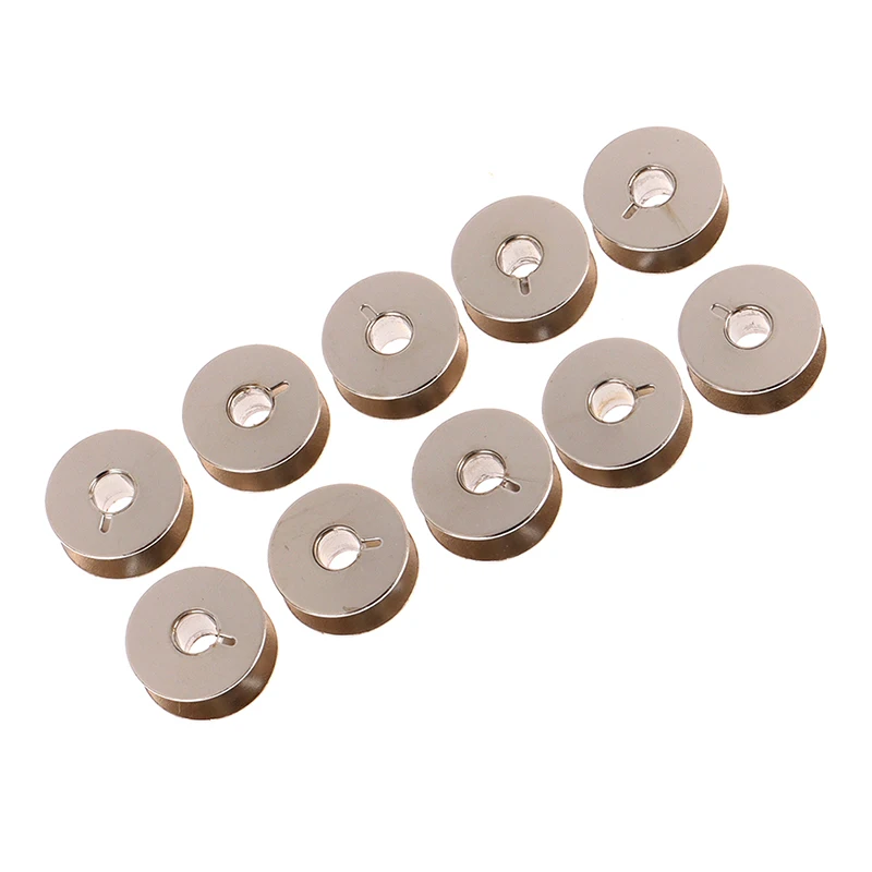 10Pcs Metal Spool Sewing Machine Accessories Industrial Bobbin Grooved Bobbin