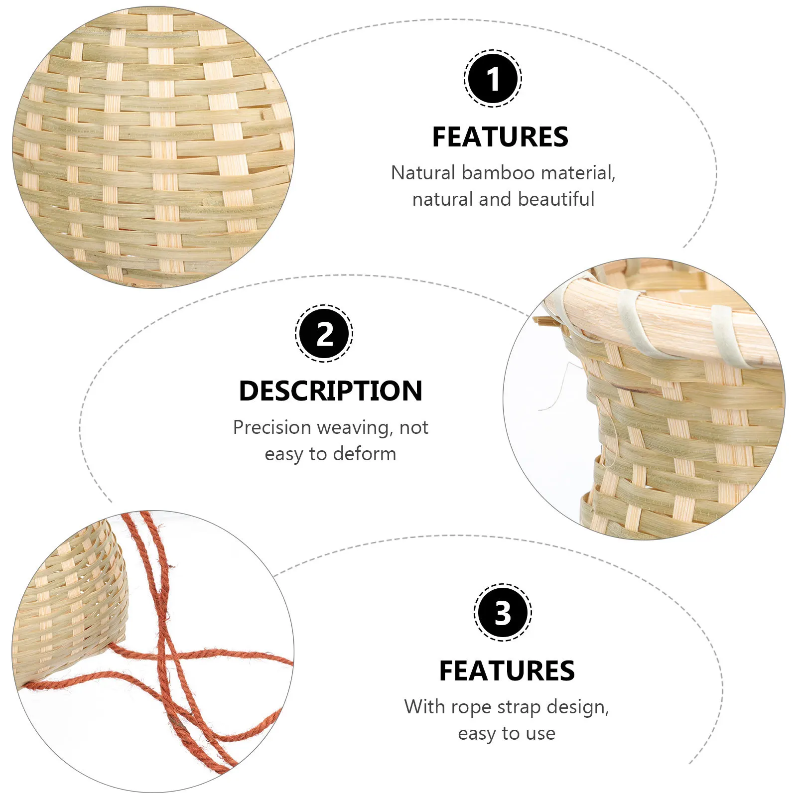 

Woven Tea Basket High-End Bamboo Handmade Storage Basket Shoulder Rope for Tea Leaves Candy Jewelry Desktop Decoration