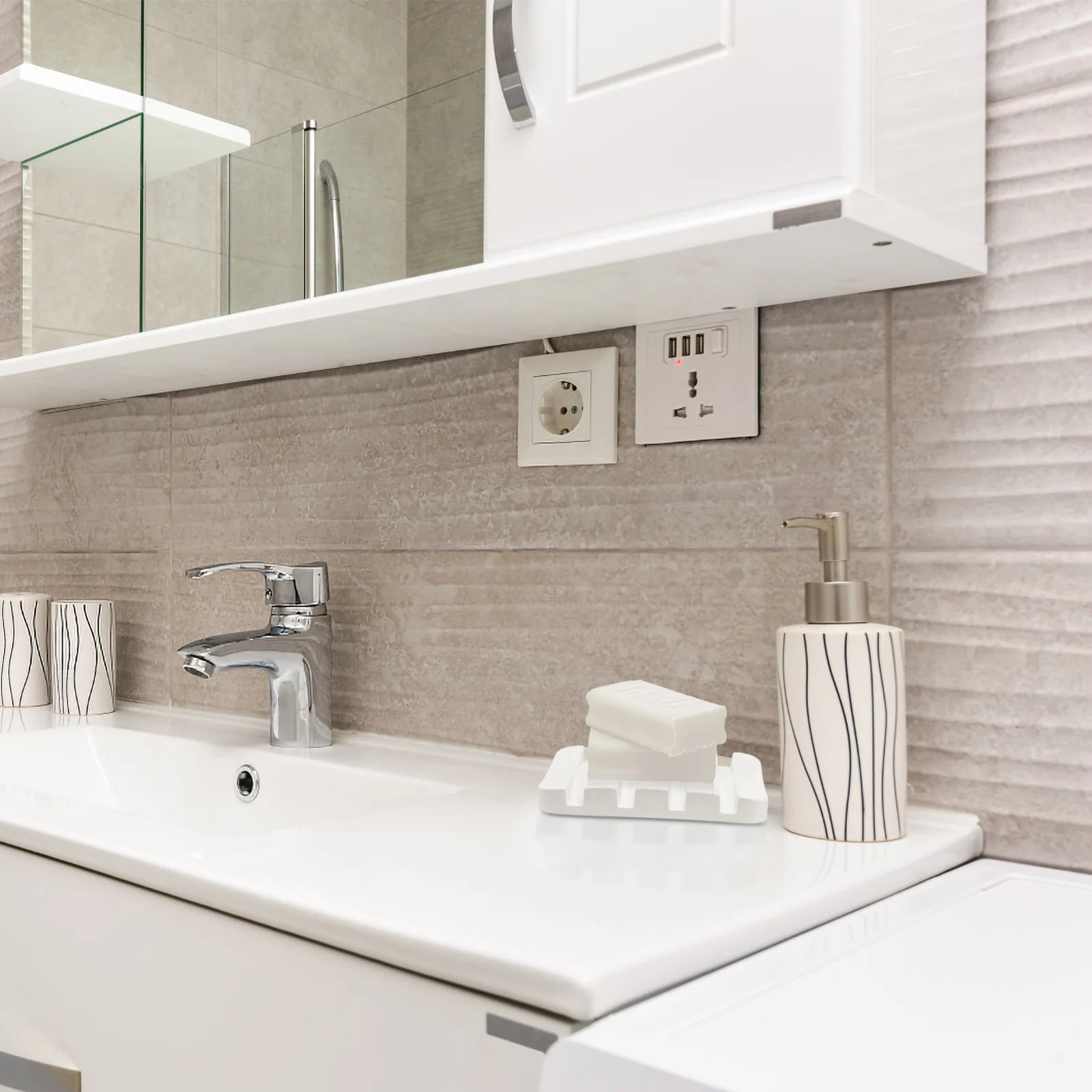 

2Pcs Quick Dry Soap Holder Diatomite Water Absorption Soap Pad Anti-Slip Self-Drying Mat for Bathroom Kitchen Sink Organizer