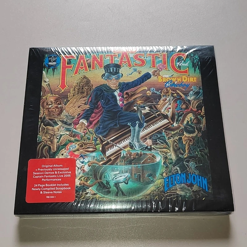 

Pop Elton John Music CD Captain Fantastic and The Brown Dirt Cowboy Album 2pcs Music Record Cosplay Walkman Car Soundtracks Box