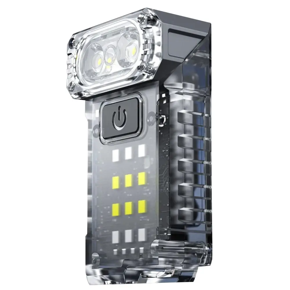 

Rotatable Mini Keychain Flashlight 90 Degree USB Rechargeable Portable Work Light Super Bright Multifunction