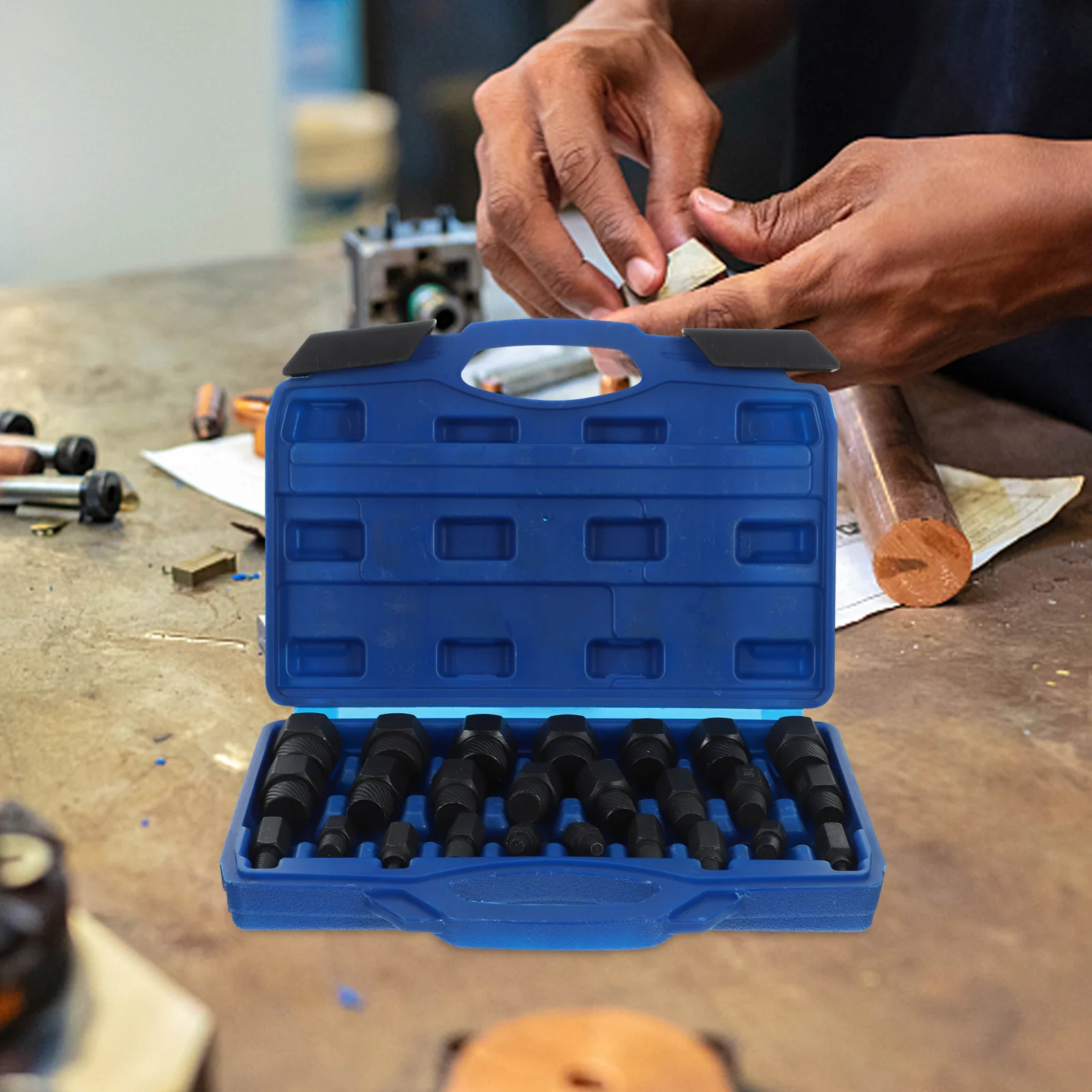 1 مجموعة المسمار النازع الثقيلة سبائك الصلب كسر الترباس مجموعة إزالة جردت المسمار أداة إزالة الصواميل دائم حقيبة للتخزين