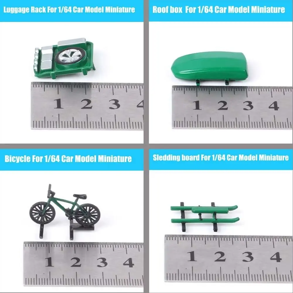 Modello in scala 1:64 Giocattoli sul tetto dell'auto Viaggio Serie fuoristrada Bicicletta Kayak 1/64 Accessori sul tetto dell'auto Miniature in plastica