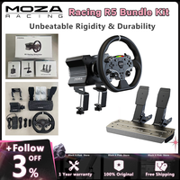 MOZA Racing R5 Direct Drive Wheel Base 5.5 N·m Peak Torque APP Cloud Control with ES Steering Wheel ,Pedals,Table Clamp