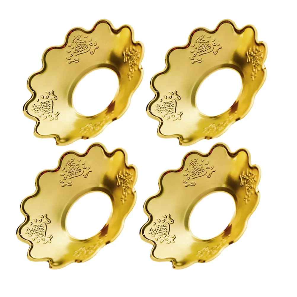 

4Pcs Brass Incense Burner Gold Color for Meditation Home Decorative Holder for Incense Sticks Cones Aromatherapy