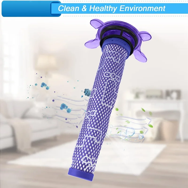 2 قطعة استبدال مرشح الملحقات ل دايسون V8 التركيز فراش مكنسة كهربائية الجبهة تصفية ومرشح خلفي المنزلية Cleaninga83x