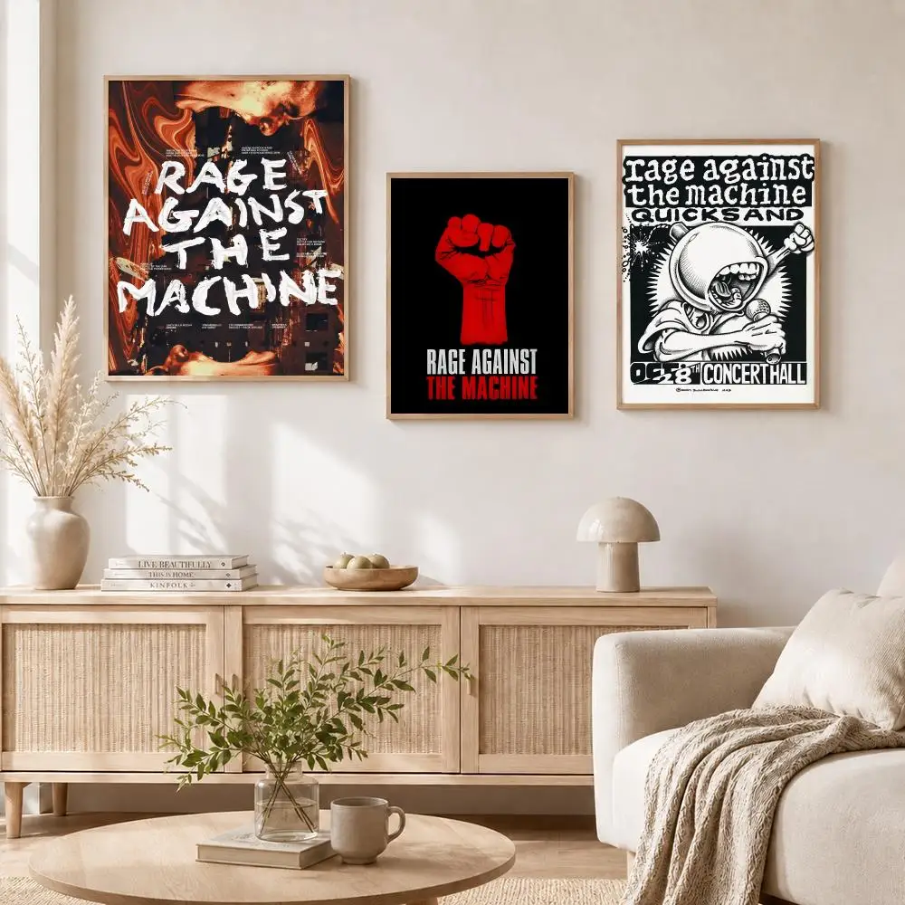Band R-Rage Against the Machine-e Poster Vintage Self Adhesive PP Wall Art Home Bar Bedroom Decor Gift