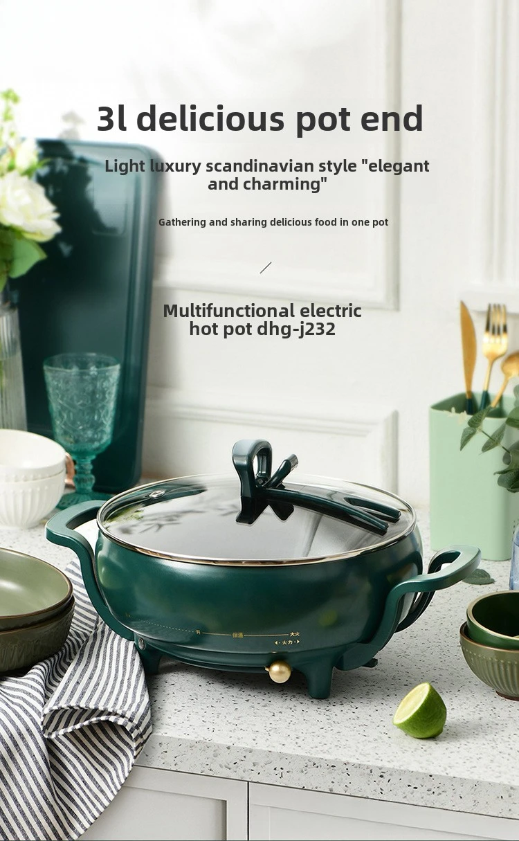 وعاء ساخن كهربائي، منزلي، وعاء طبخ كهربائي، قطعة واحدة #6