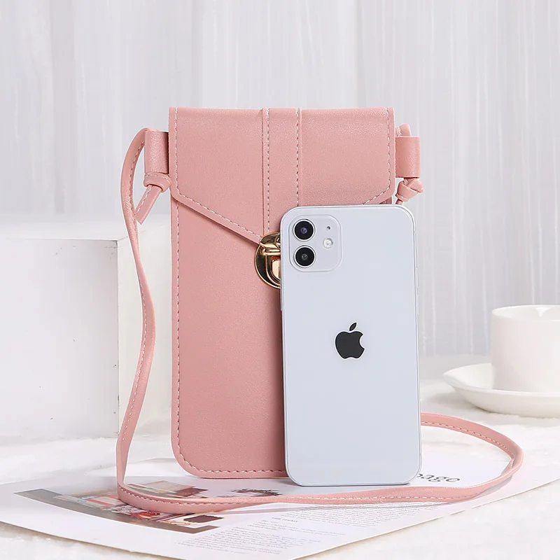 Ladies Touch Screen Cell Phone Purse Smartphone Wallet PU Leather Shoulder Strap Handbag Women Bag Fashion mobile wallet 2023