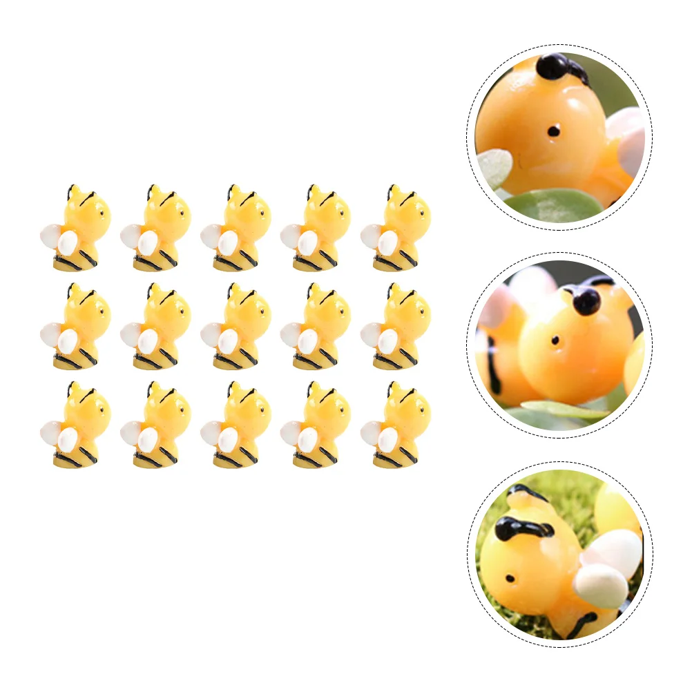 

15 Pcs Bee naments Durable Safe Mini Bee Decoration Decoration Miniature Craft Garden Accessories Sculpture