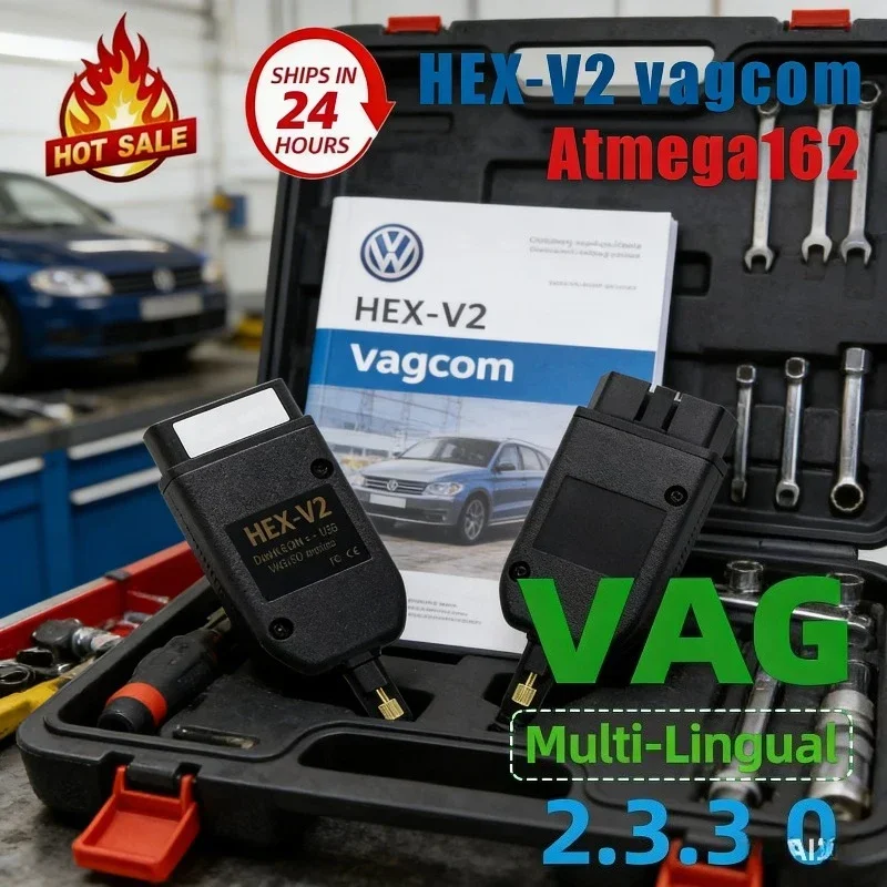 Update 23.3.3 VCDS VAGCOM HEX V2 Interface VCDSCAN FOR VW AUDI Skoda Seat Multi-Language Car Diagnostics Tools