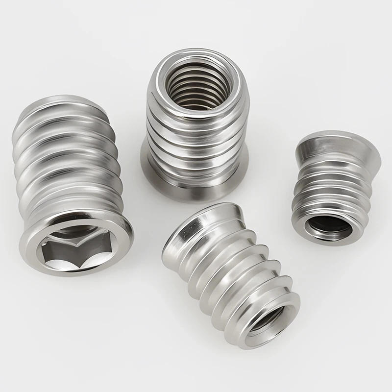 304 Stainless Steel Furniture Nut Hex Drive Insert Nuts Woodworking Wood Insertnut Table Desk Chair Bed Nutsert M4 M5 M6 M8