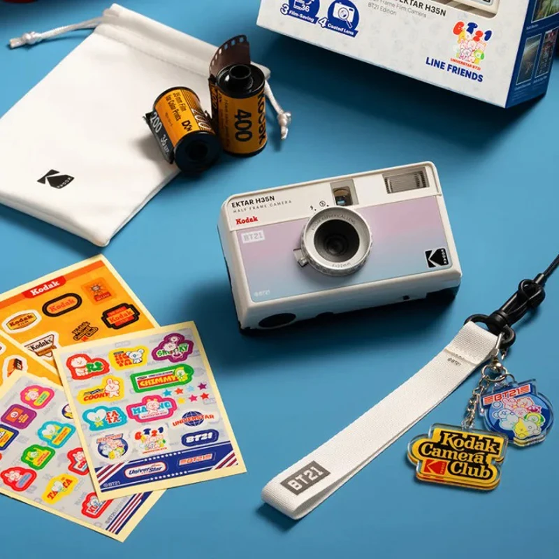 Kodak Ektar H35N x BT21 H35 Limited Edition Half Frame 35mm 135 Film Camera Reusable Film Camera With Flash Light Gift