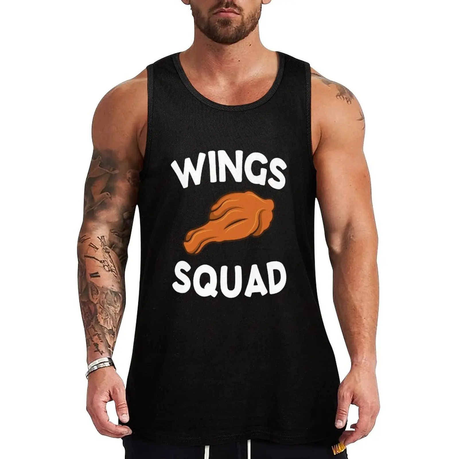 

Chicken Wings Squad Tank Top Heavy Duty Tank Top Work Outdoor Sleeveless Shirt