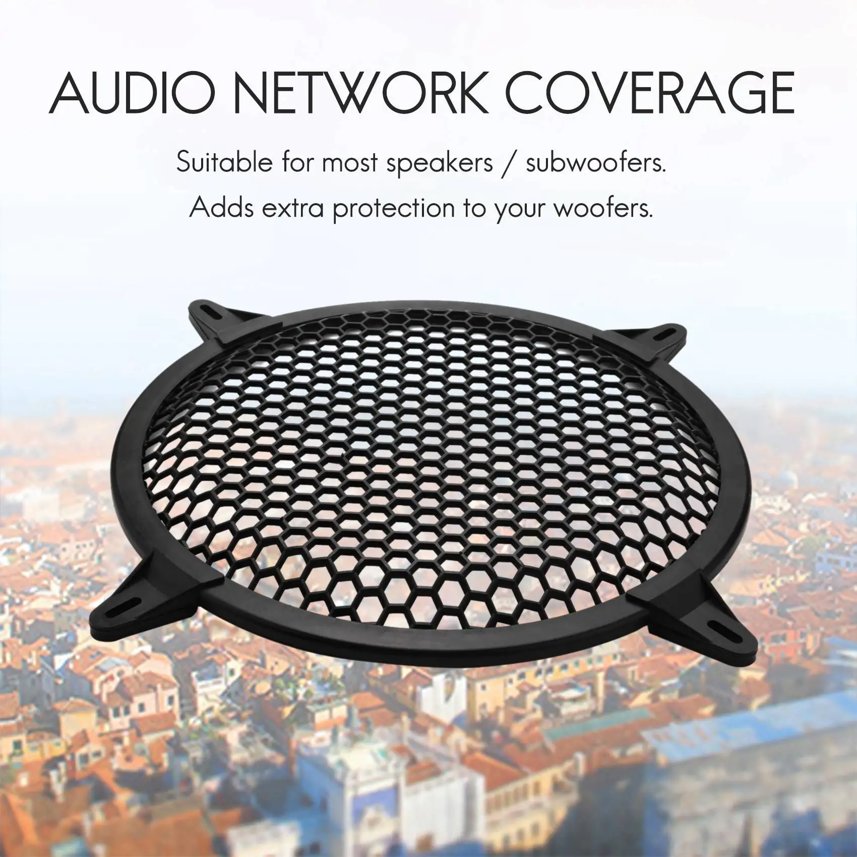 Subwoofer Grid Car Speaker Amplifier Grill Cover Mesh - 10 Inch