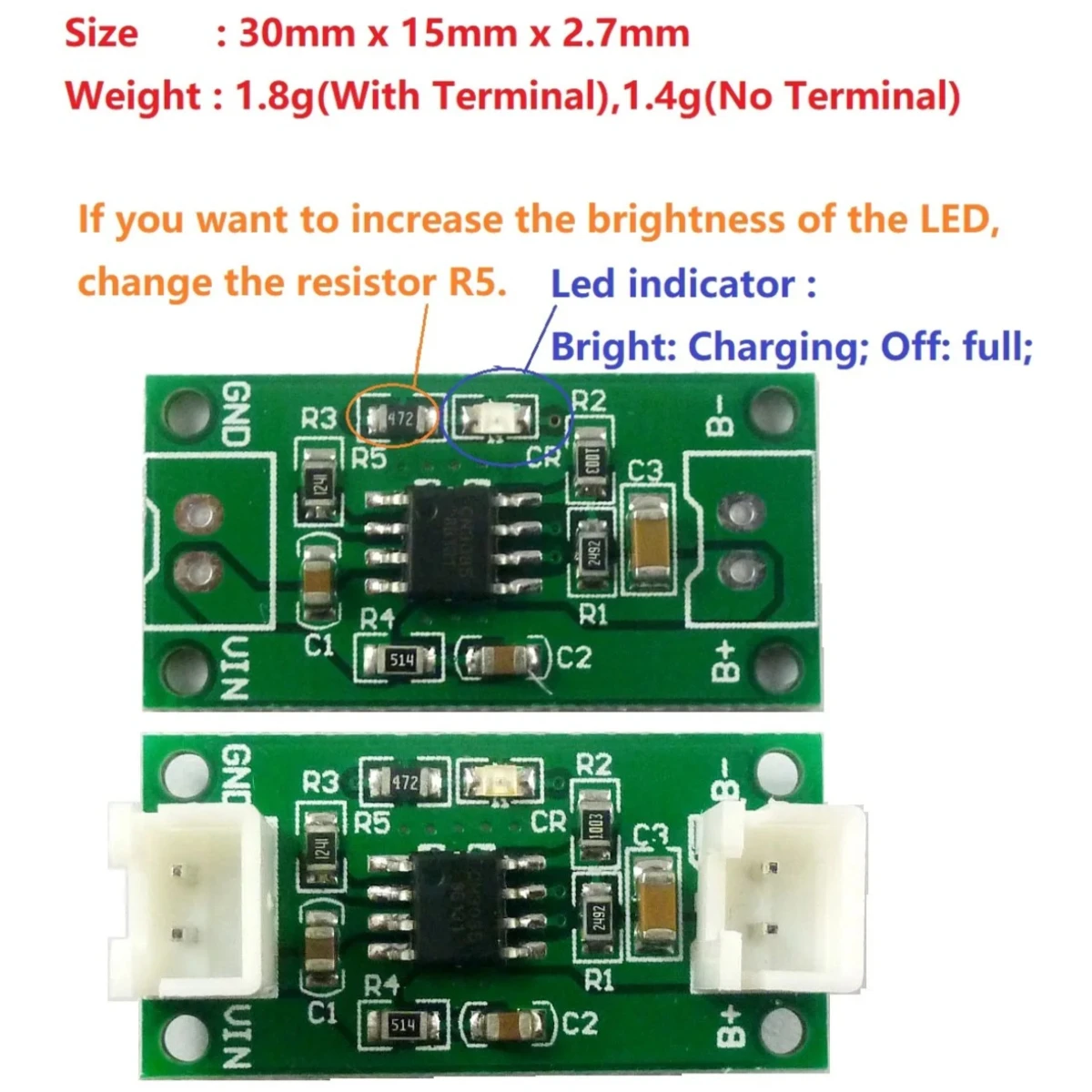 NIMHCRT 1.5V 3V 4.5V CC/CV Charging Module Board 1A 1.2V 2.4V 3.6V NiMH Battery Dedicated Charger