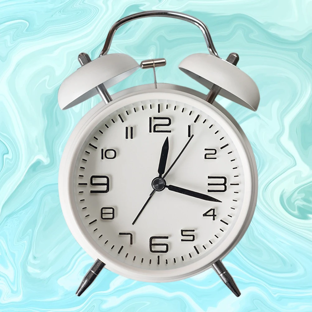 

1pc Bedroom Table Clock Night Light Retro Alarm Creative Desk Dorm Decoration Exquisite Workmanship Fashionable Mute Home Office