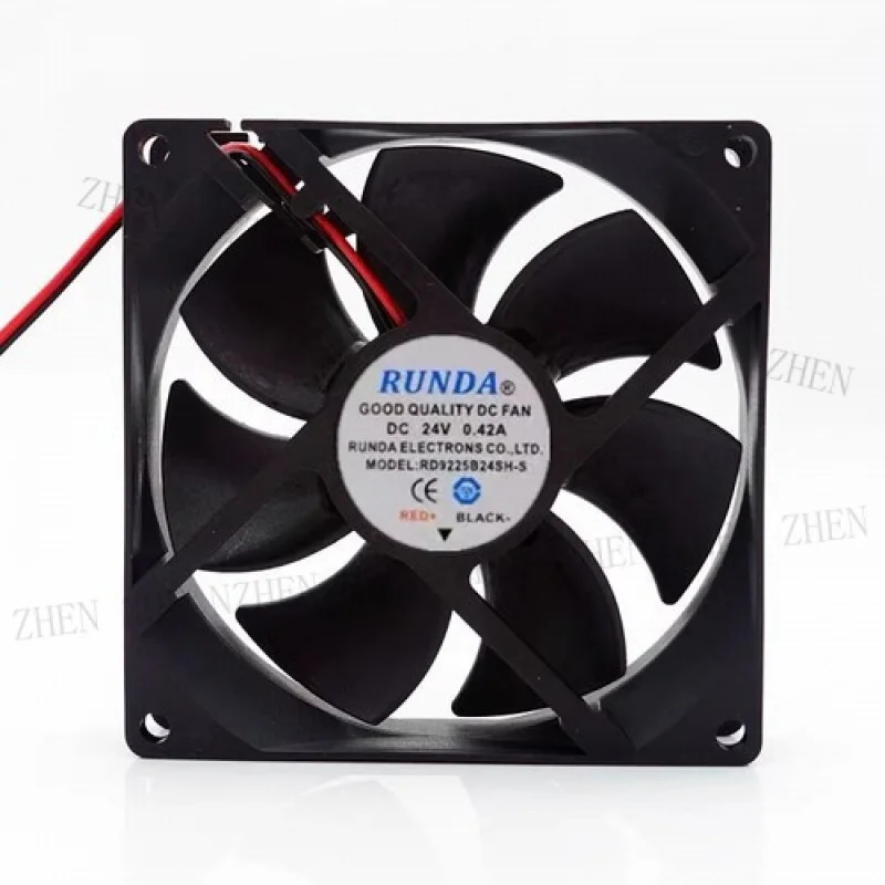 

Y FOR RUNDA RD9225B24SH-S 9025 DC24V 0.42A 9CM 2-Wire Inverter Cooling Fan