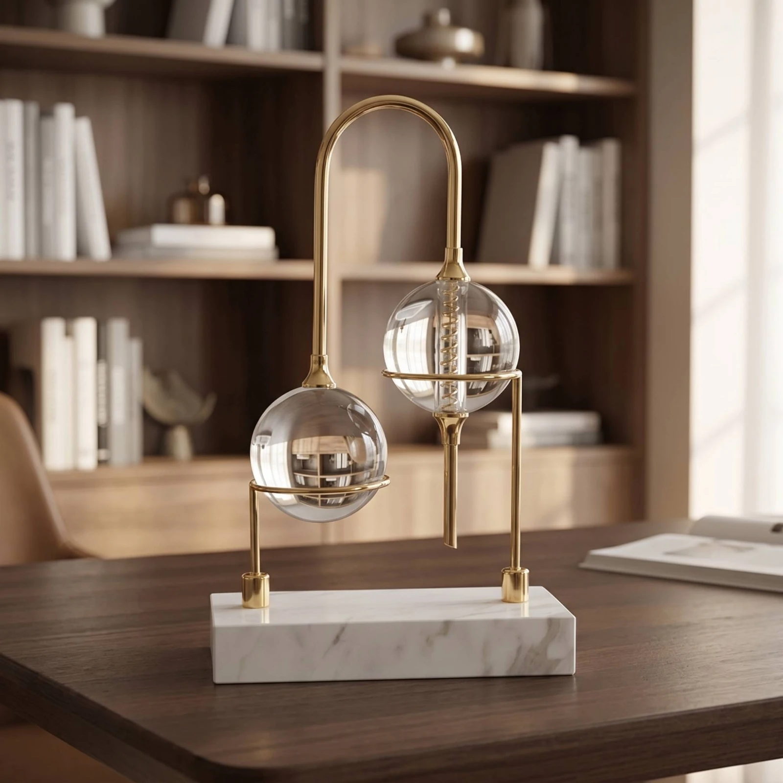 Interior Design Minimalist - Adorno de Escritorio con Base de
