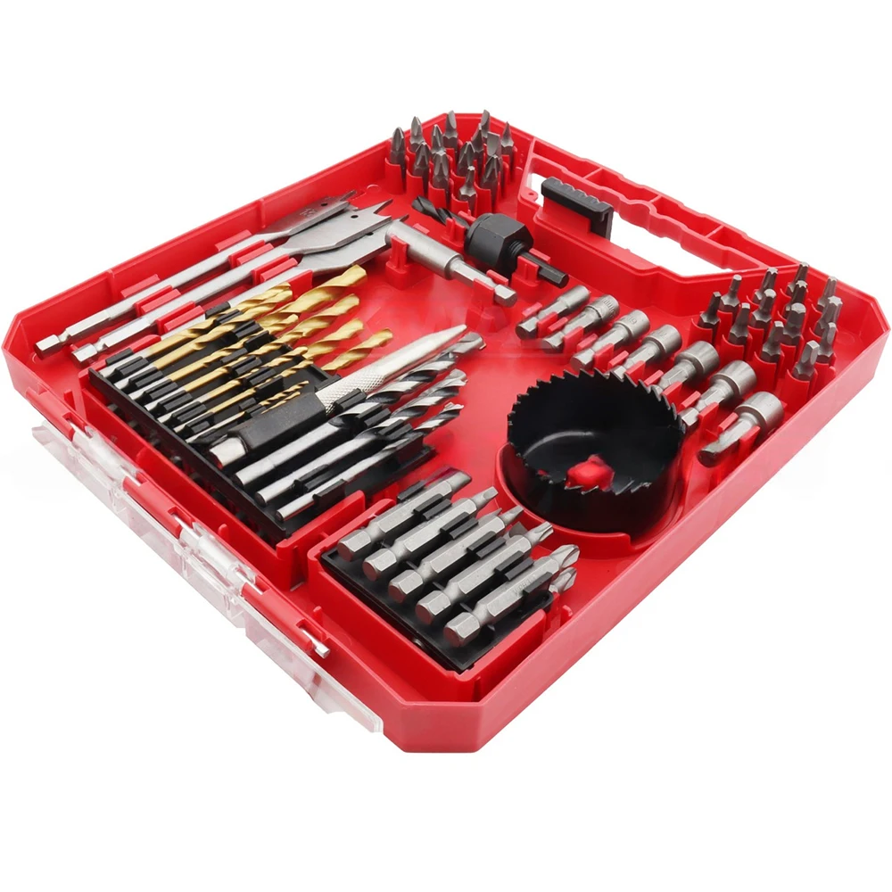 70PC Household Multifunctional Cement Drill Bit Screwdriver Head Woodworking Hole Opener Wind Screwdriver Sleeve Tool Set